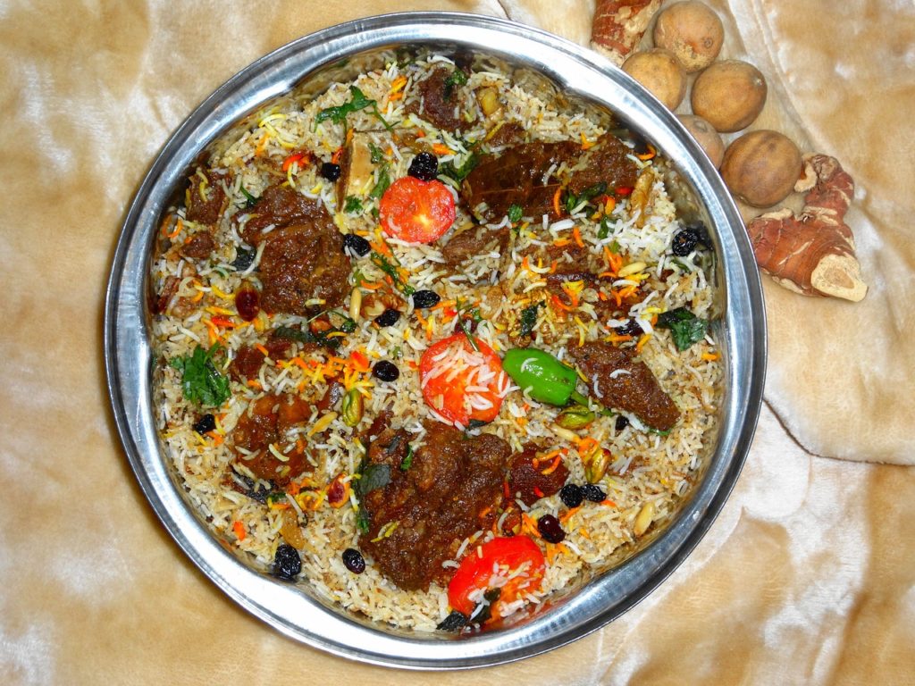 camel meat biryani